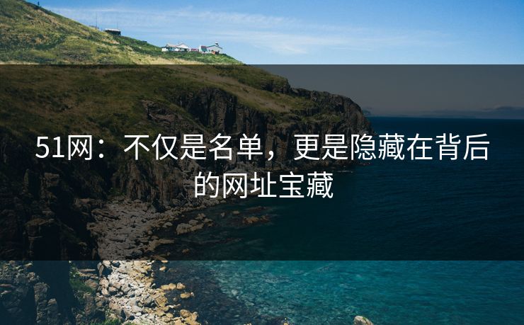 51网：不仅是名单，更是隐藏在背后的网址宝藏